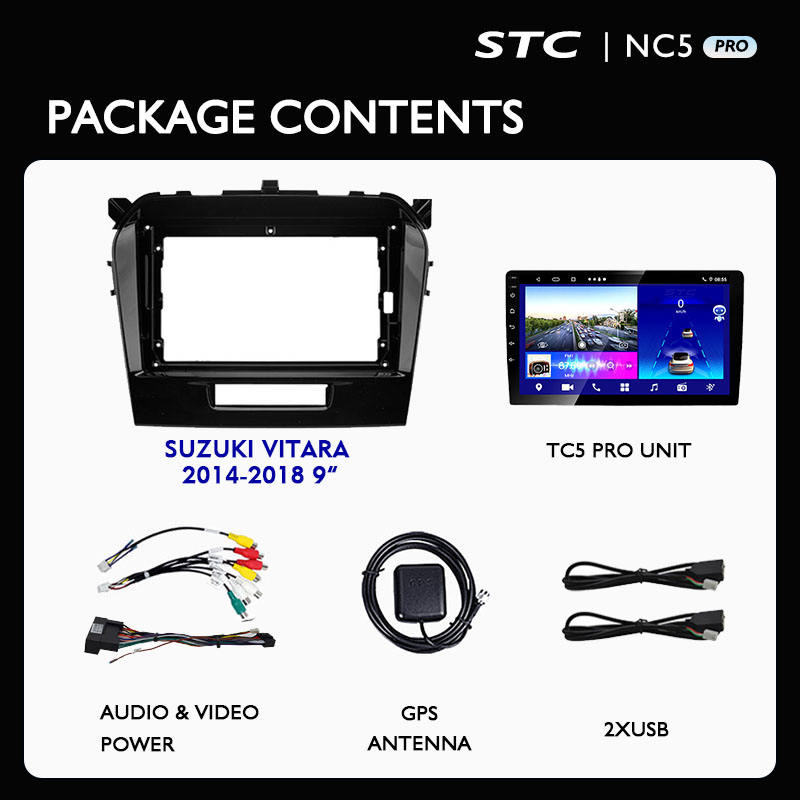 9 Inch Multimedia System IPS Touch Screen for SUZUKI VITARA 2014 2018 Car Dvd Player Gps Navigation Auto Electronics Audio