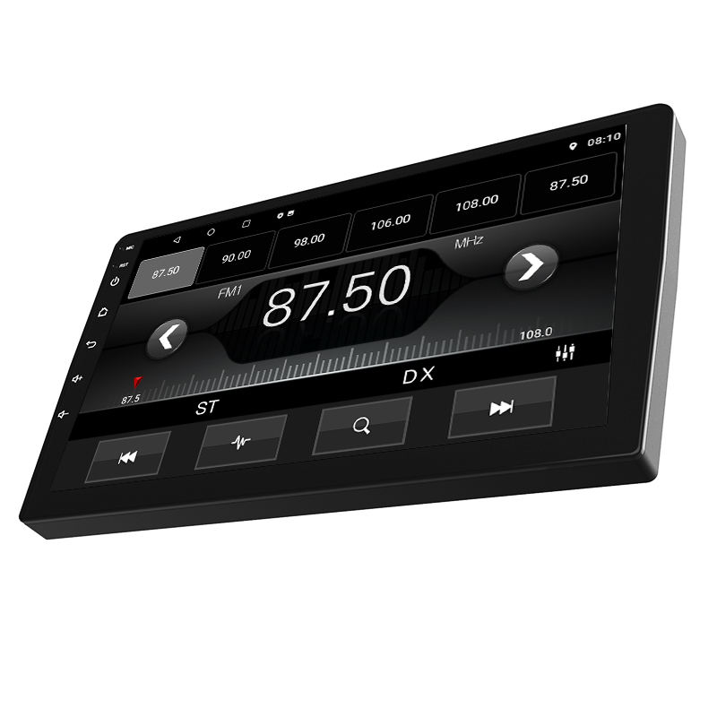 Universal slim body 10-inch touch screen stereo Auto radio multimedia player front and rear dual HD DVR cameras