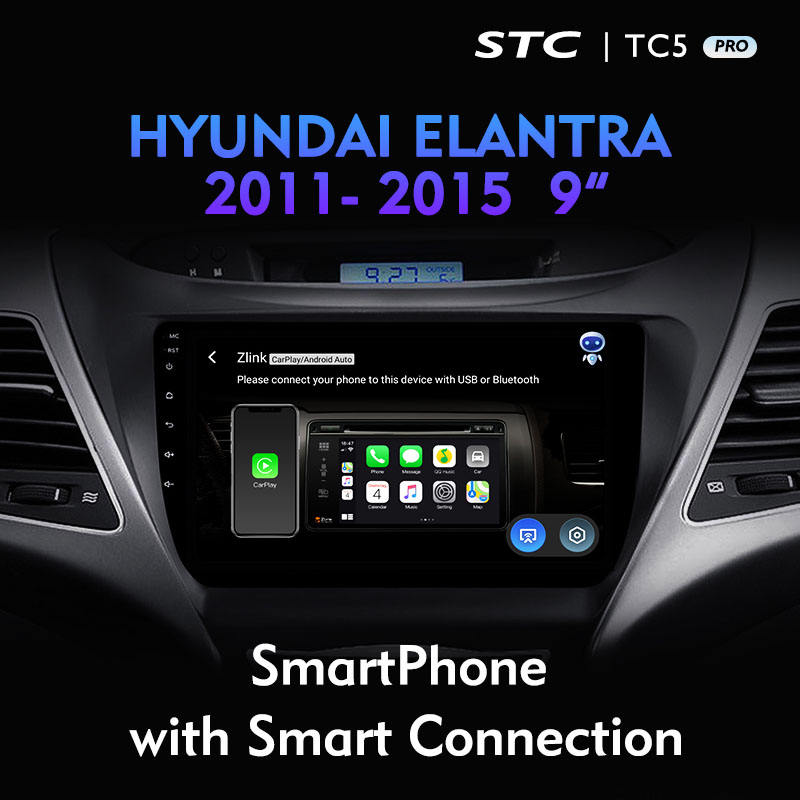STC Android 10 Touch Screen 9" Wireless Carplay Android Auto Car Stereo Radio GPS Navigation For Hyundai ELANTRA 2014