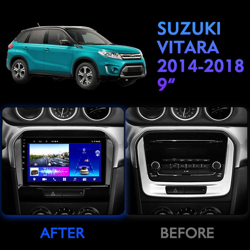 Multimedia System 9 Inch IPS Touch Screen Double Din for SUZUKI VITARA 2014 To 2018 Audio Car Dvd Player Radio Gps Navigation