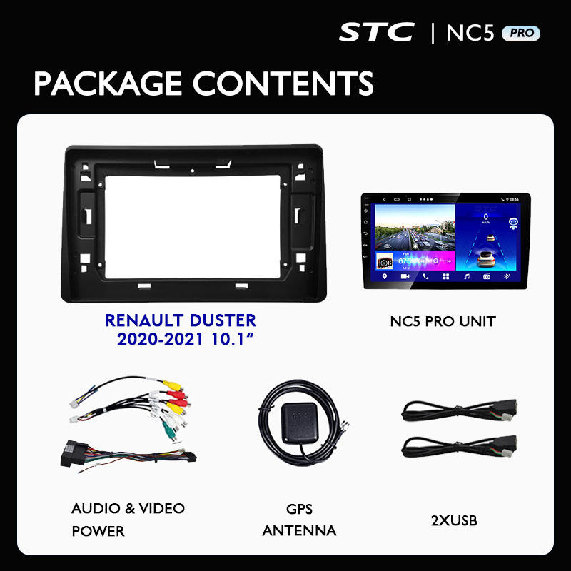 Universal Multimedia Player Car Android TV Player GPS For Renault Duster 2020-2021 10.1