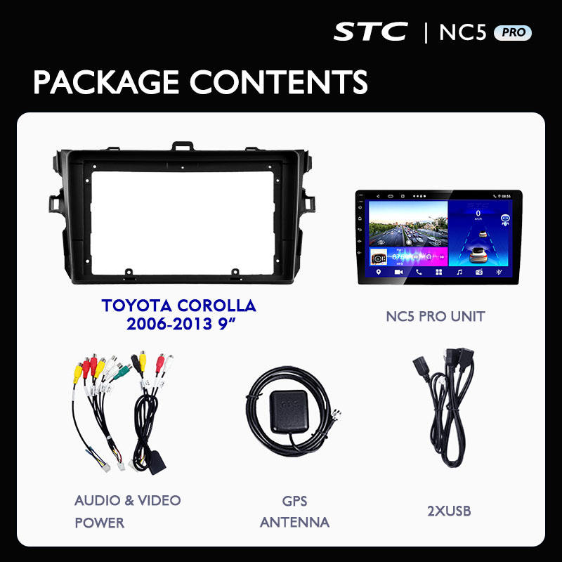 Multimedia System Radio 9 Inch Touch Screen for Toyota Corolla 2006 2013 Car DVD Player DSP GPS Naxigation Auto Electronics