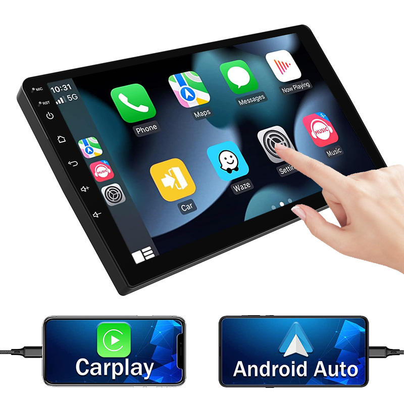 Android Double-DIN Car Stereo Wireless CarPlay Android Auto,Mirrorlink,7 in Touch Screen In-Dash GPS Navigation